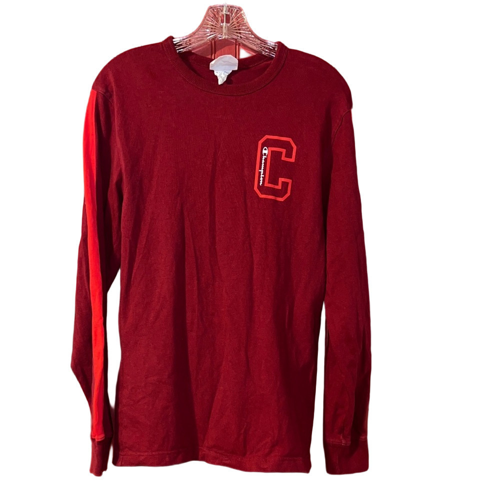 Vintage Champion Maroon Long Sleeve Tee S